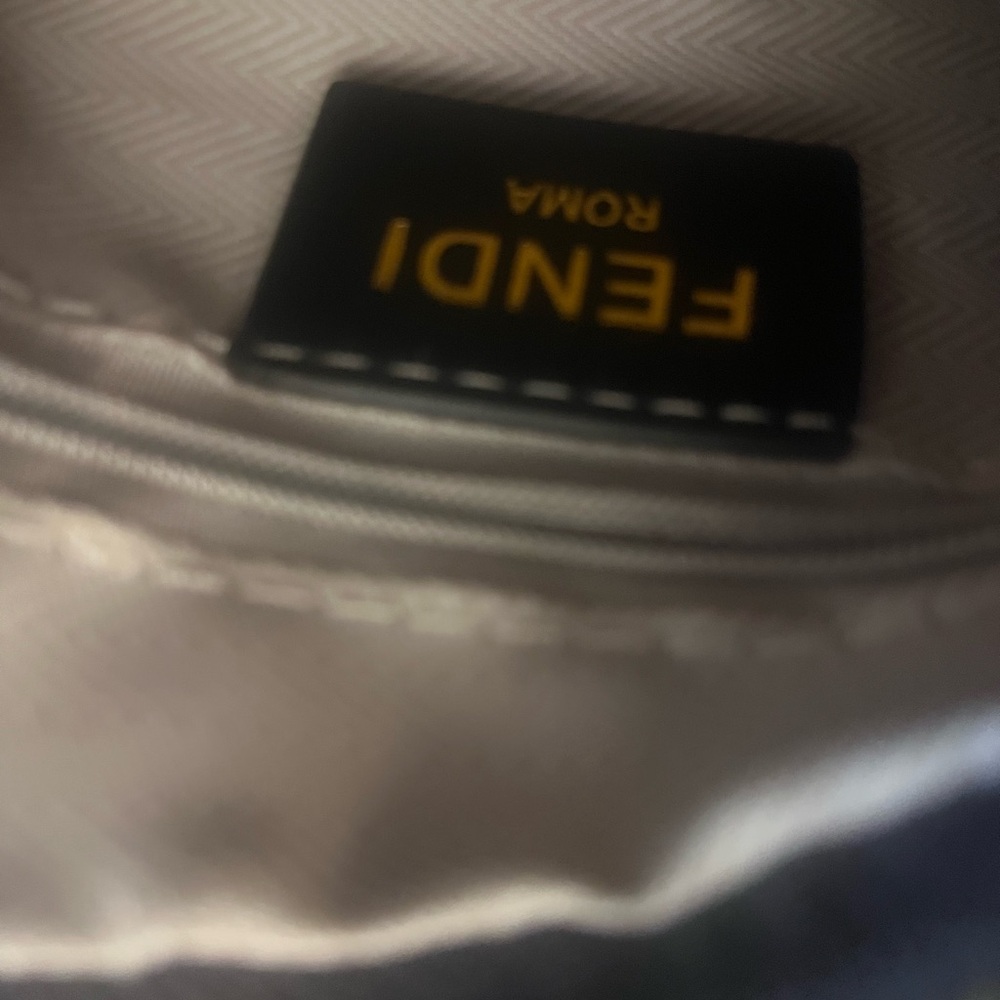 Fendi Designer-Style Navy Patterned Hobo Bag - Picture 8 of 9